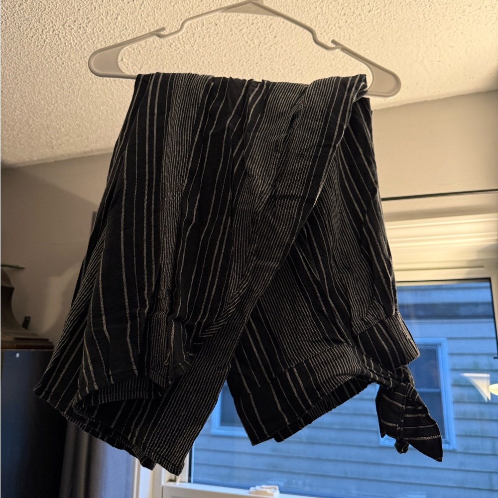 Maurices Chic Black and White Striped Pants